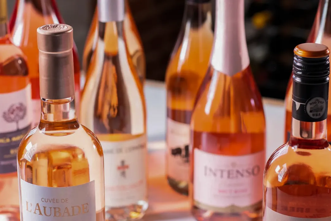 Selection of premium rosé wines displayed at Little Italy in York